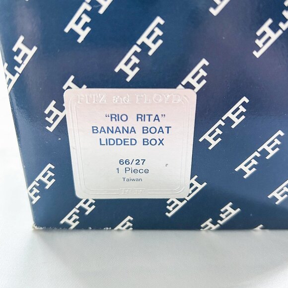 Fitz and Floyd Red Lacquer Rio Rita Banana Boat Covered Dish, Vintage Rare - Picture 12 of 12